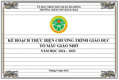 Kế hoạch thực hiện chương trình GD tổ MGN năm học 2024 -2025