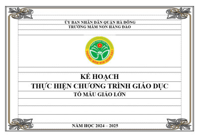 bìa kế hoạch tổ