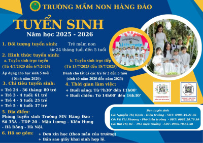 TUYỂN SINH NĂM HỌC 2025 - 2026