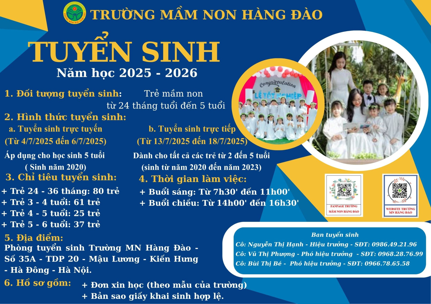 TUYỂN SINH NĂM HỌC 2025 - 2026